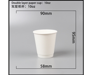 黑龙江双层中空纸杯-10oz白杯